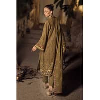 Ideas Embroidered Digital Printed Karandi Unstitched Suit AY-32005 3PC - image 4