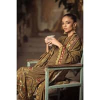 Ideas Embroidered Digital Printed Karandi Unstitched Suit AY-32005 3PC - image 5
