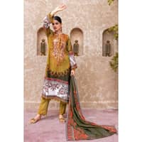 Ideas Embroidered Digital Printed Karandi Unstitched Suit AY-32020 3PC - image 3