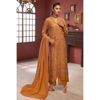 Ideas Embroidered Digital Printed Karandi Unstitched Suit AY-32024 3PC