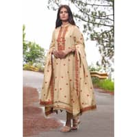 Ideas Embroidered Dobby Jacquard Unstitched Suit DB-32019 3PC - image 3