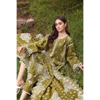 Ideas Embroidered Chambray Unstitched Suit CM-32001 3PC - image 5