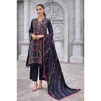 Ideas Embroidered Dhanak Unstitched Suit DH-32002 3PC - image 2