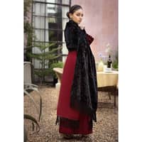 Ideas Embroidered Khaddar Unstitched Suit with Printed Burnout Velvet Dupatta BVL-32002 3PC - image 3