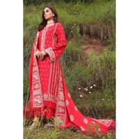 Ideas Embroidered Raw Silk Unstitched Suit with Raw Silk Dupatta RW-32001 3PC - image 2