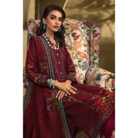 Ideas Embroidered Khaddar Unstitched Suit with Embroidered Border K-32029 3PC - image 4
