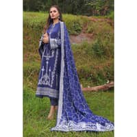 Ideas Embroidered Dhanak Unstitched Suit DH-32001 3PC