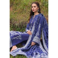 Ideas Embroidered Dhanak Unstitched Suit DH-32001 3PC - image 3