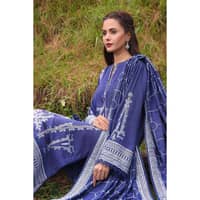 Ideas Embroidered Dhanak Unstitched Suit DH-32001 3PC - image 4