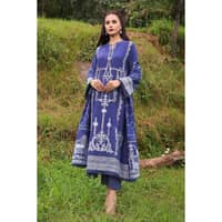 Ideas Embroidered Dhanak Unstitched Suit DH-32001 3PC - image 5