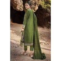 Ideas Embroidered Khaddar Unstitched Suit with Pashmina Shawl AP-3208 3PC - image 4