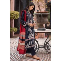 Ideas Embroidered Khaddar Unstitched Suit with Jacquard Dupatta MJ-32059 3PC - image 3
