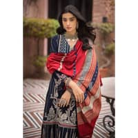 Ideas Embroidered Khaddar Unstitched Suit with Jacquard Dupatta MJ-32059 3PC - image 4