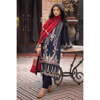 Ideas Embroidered Khaddar Unstitched Suit with Jacquard Dupatta MJ-32059 3PC - image 5