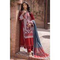 Ideas Embroidered Khaddar Unstitched Suit with Jacquard Dupatta MJ-32058 3PC