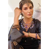 Ideas Embroidered Jacquard Unstitched Suit MJ-32076 3PC - image 2