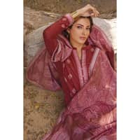 Ideas Embroidered Khaddar Unstitched Suit with Jacquard Dupatta MJ-32073 3PC - image 5