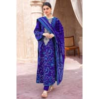 Ideas Embroidered Khaddar Unstitched Suit with Jacquard Dupatta MJ-32074 3PC - image 3