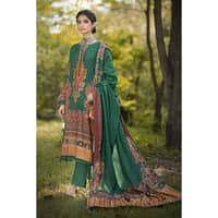 Ideas Digital Printed Karandi Unstitched Suit with Embroidered Neckline AY-32010 3PC - image 4