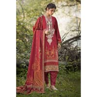 Ideas Embroidered Digital Printed Karandi Unstitched Suit AY-32038 3PC - image 2