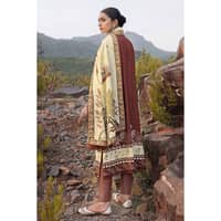Ideas Embroidered Digital Printed Karandi Unstitched Suit AY-32036 3PC - image 2
