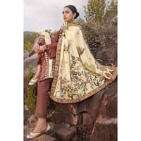 Ideas Embroidered Digital Printed Karandi Unstitched Suit AY-32036 3PC - image 3