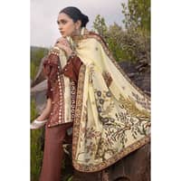 Ideas Embroidered Digital Printed Karandi Unstitched Suit AY-32036 3PC - image 4