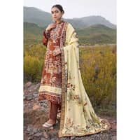 Ideas Embroidered Digital Printed Karandi Unstitched Suit AY-32036 3PC - image 5