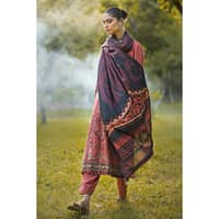 Ideas Embroidered Karandi Unstitched Suit AY-32013 3PC - image 2
