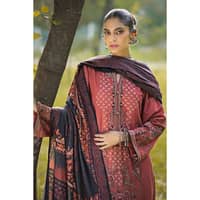Ideas Embroidered Karandi Unstitched Suit AY-32013 3PC - image 5
