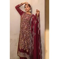Ideas Embroidered Karandi Unstitched Suit AY-32026 3PC - image 2