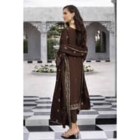 Ideas Embroidered Karandi Unstitched Suit AY-32022 3PC - image 3