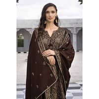 Ideas Embroidered Karandi Unstitched Suit AY-32022 3PC - image 4