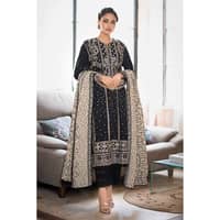 Ideas Embroidered Khaddar Unstitched Suit with Embroidered Karandi Dupatta AY-32034 3PC