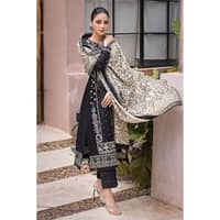 Ideas Embroidered Khaddar Unstitched Suit with Embroidered Karandi Dupatta AY-32034 3PC - image 2