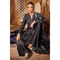 Ideas Embroidered Karandi Unstitched Suit AY-32037 3PC - image 5