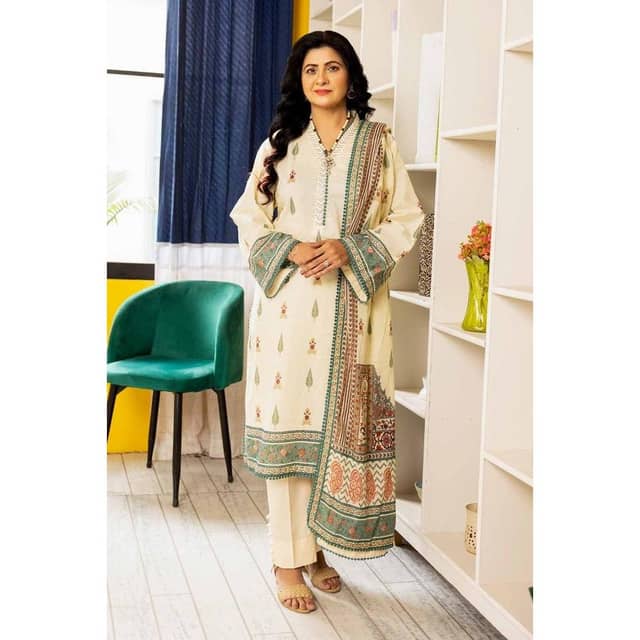 Ideas Printed Lawn Unstitched Suit CL-42196 B
