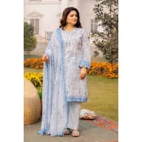 Ideas Printed Lawn Unstitched Suit with Chiffon Dupatta BM-42015 3PC - image 3