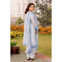 Ideas Printed Lawn Unstitched Suit with Chiffon Dupatta BM-42015 3PC - image 4