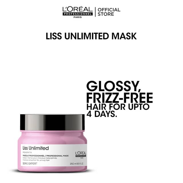 L'Oreal Professionnel Serie Expert Liss Unlimited Mask 250ml - For Frizzy & Unruly Hair