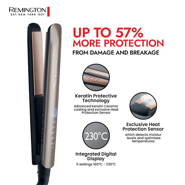 S8590 Remington Keratin Hair straightener Bronze
