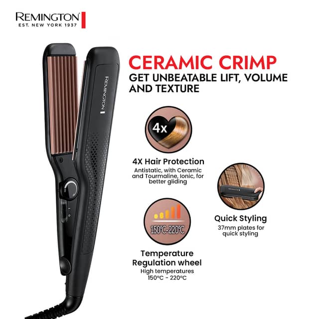 S3580 Remington Crimp Ceramic Straightener 220