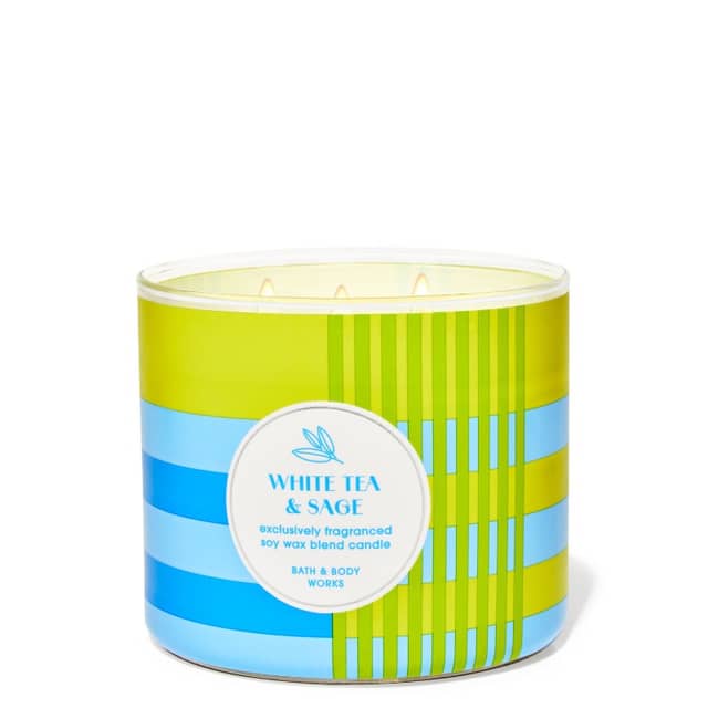 Bath And Body Works White Tea & Sage 3-Wick Candle