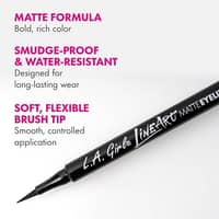 L.A. Girl Line Art Matte Eyeliner, Intense Black - image 4