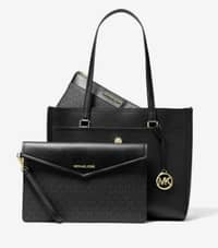Michael Kors Ladies Large Pebbled Tote Bag 3 in 1 35T1G5MT7T Black