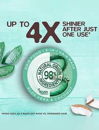 Garnier Ultimate Blends Moisturizing Hair Food, 3-In-1 Hair Mask, Aloe Vera & Coconut - image 3