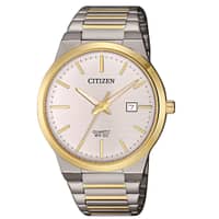 Citizen Stainless Steel with Gold Plating Gents Watch BI5064-50A White and Gold