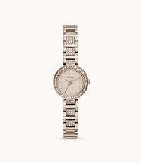 Fossil Karli Mini Three Hand Pastel Pink Stainless Steel Watch BQ3603