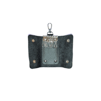 Key Chain Multi Key Holder with Leather Cover Black - image 2