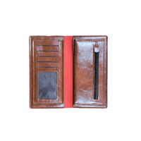 Gents Leather Long Pocket Wallet Brown - image 3